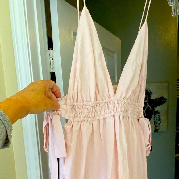 Short fun pink dress- soft linen - Picture 1 of 4